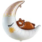 Шар фигура Месяц и Мишка спящий - ЗЕЛШАРИКИ