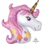  Шар фигура Единорог Нежный голова - ЗЕЛШАРИКИ